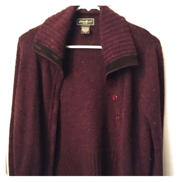 Eddie Bauer Maroon Cardigan - Picture 1 of 6